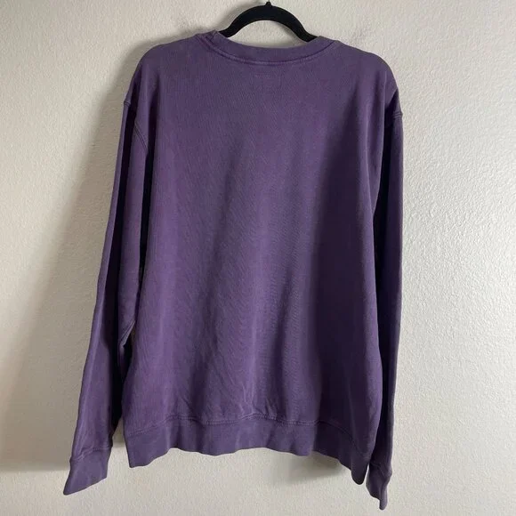 NEW American Giant Mens Large Vintage Wash Relax French Terry Purple Sweatshirt